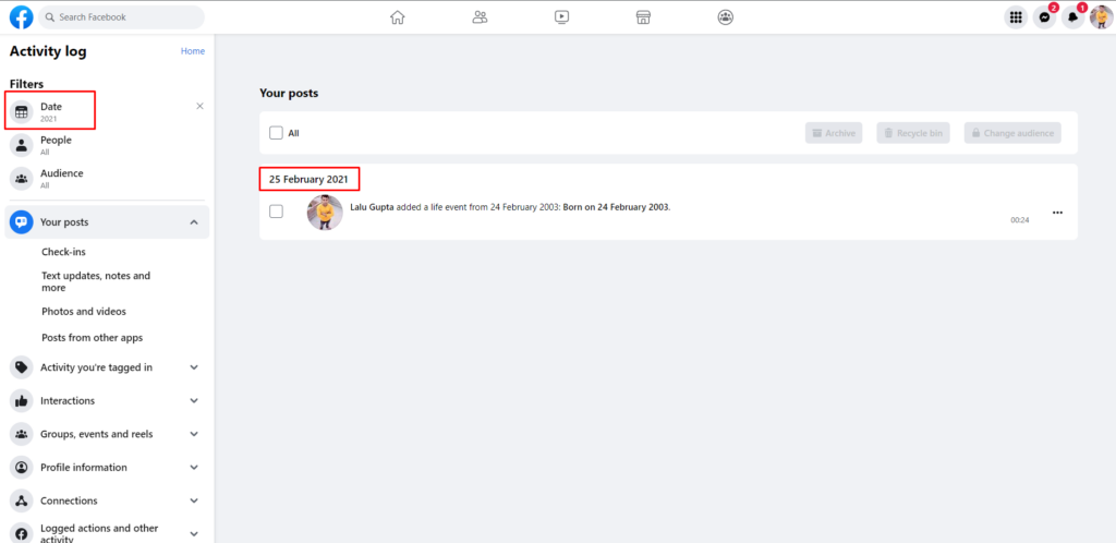 Как узнать точную дату регистрации Facebook аккаунта в 2023 году?